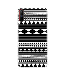 Black white Pattern Mobile Back Case for Realme C3 (Design - 5)