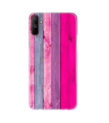 Wooden look Mobile Back Case for Realme C3 (Design - 24)