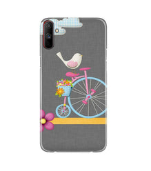 Sparron with cycle Mobile Back Case for Realme C3 (Design - 34)