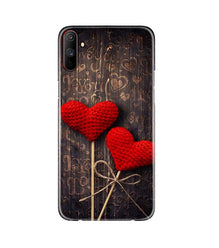 Red Hearts Mobile Back Case for Realme C3 (Design - 80)