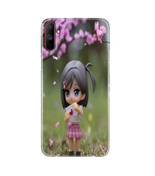 Cute Girl Mobile Back Case for Realme C3 (Design - 92)
