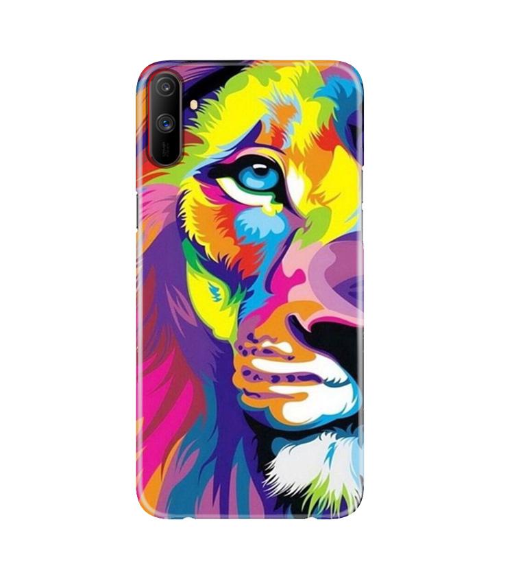 Colorful Lion Case for Realme C3  (Design - 110)