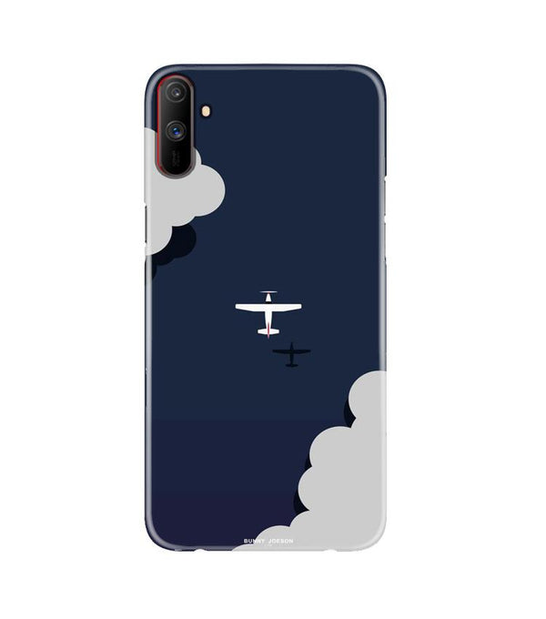 Clouds Plane Case for Realme C3 (Design - 196)