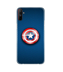 Captain America Shield Mobile Back Case for Realme C3 (Design - 253)