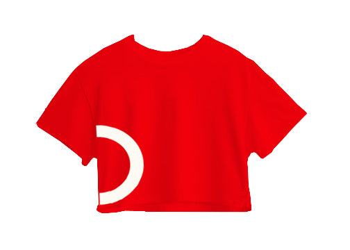 YELLOW CIRCLE CROP TOP