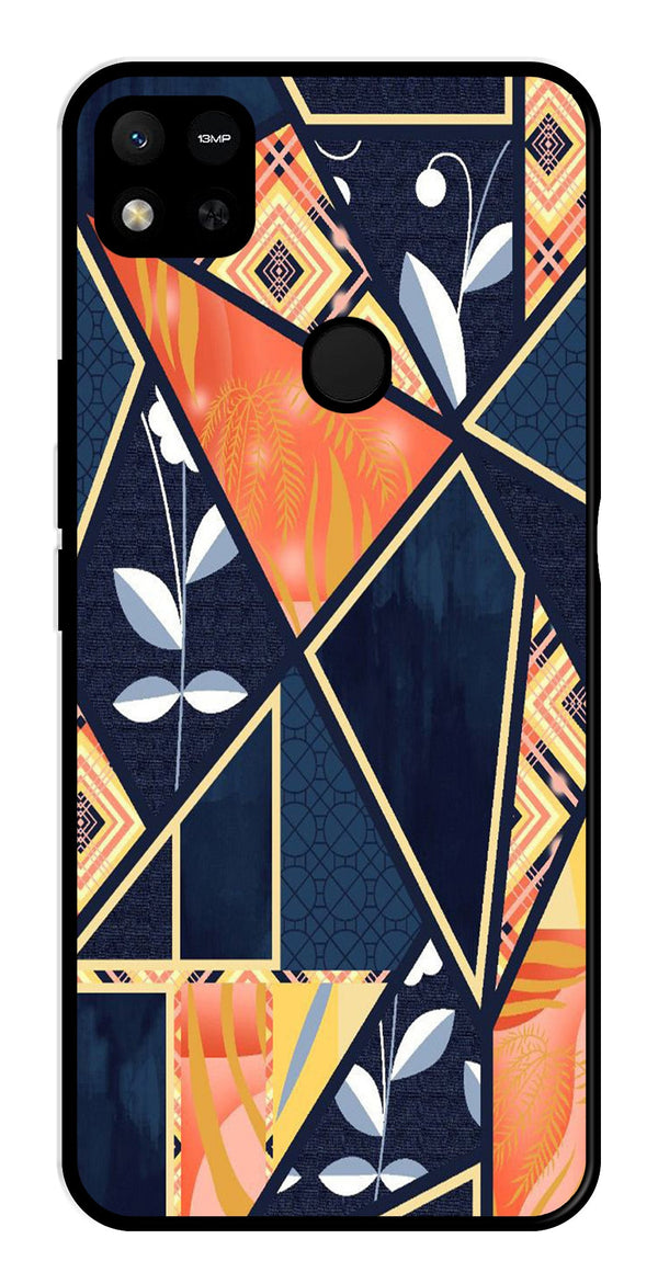 Marble Design Metal Mobile Case for Redmi 9C   (Design No -07)