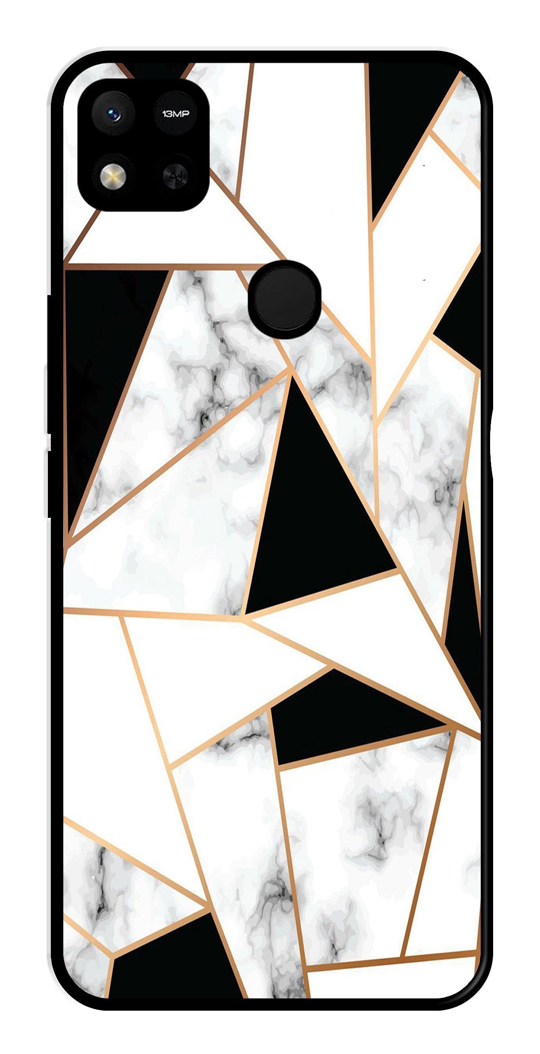 Marble Design2 Metal Mobile Case for Redmi 9C   (Design No -08)