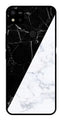 Black White Marble Design Metal Mobile Case for Redmi 10a   (Design No -09)