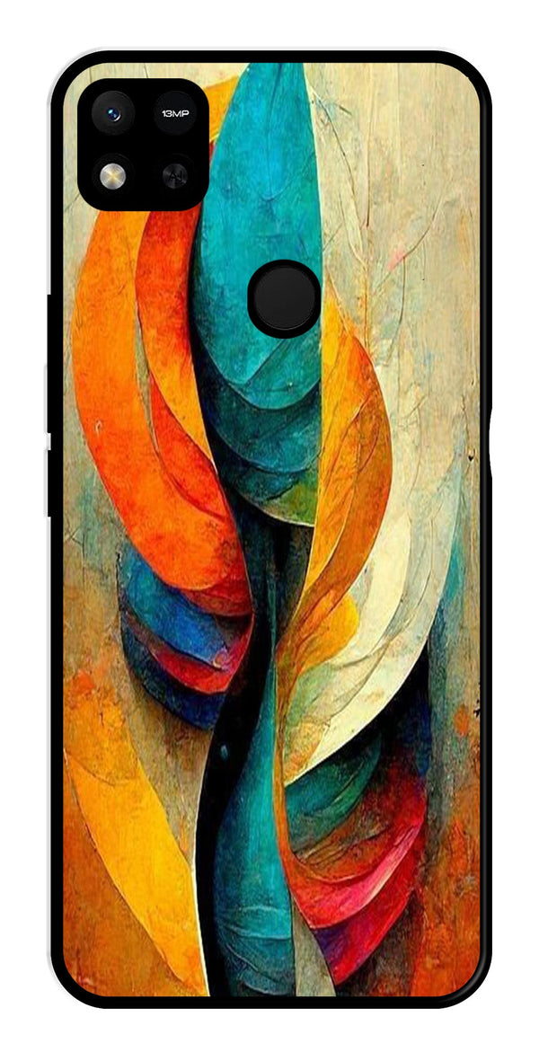 Modern Art Metal Mobile Case for Redmi 9C   (Design No -11)