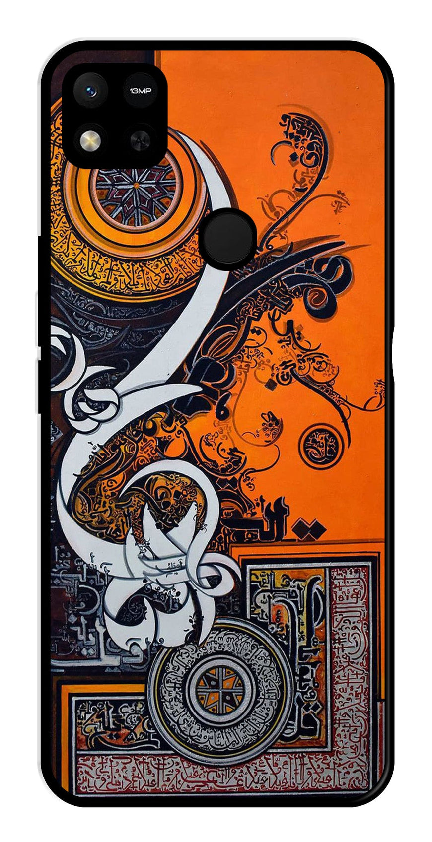 Qalander Art Metal Mobile Case for Redmi 10a   (Design No -16)