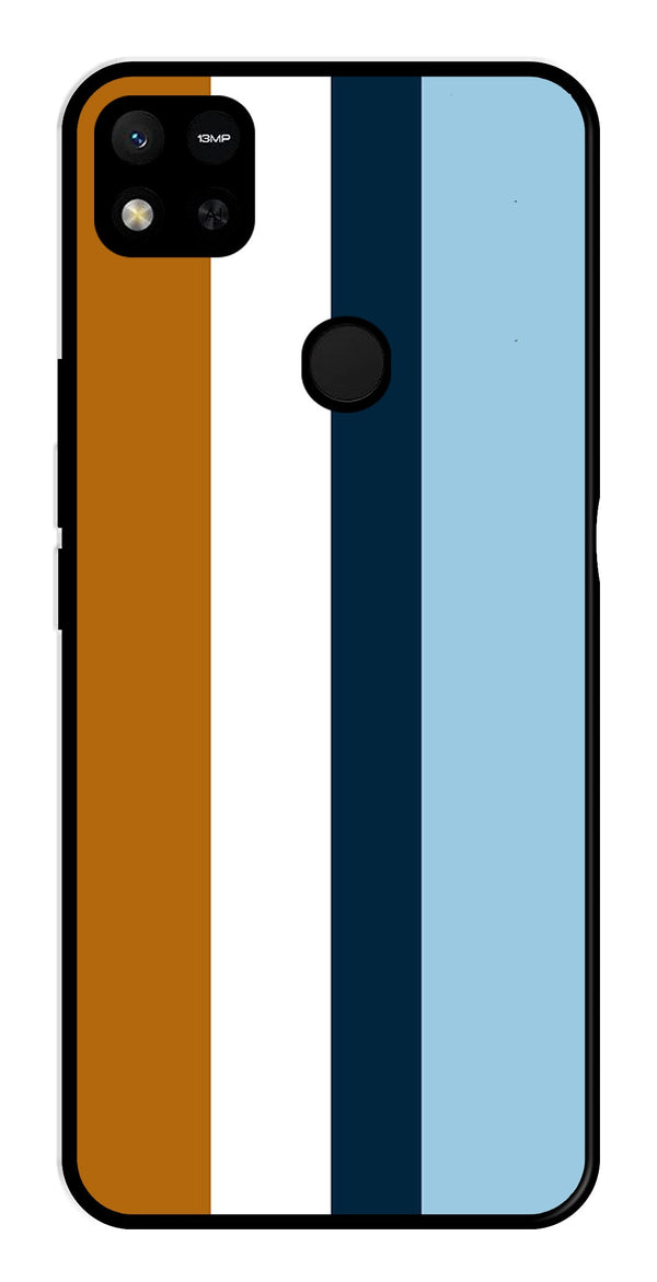 MultiColor Pattern Metal Mobile Case for Redmi 9C   (Design No -17)