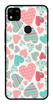Hearts Pattern Metal Mobile Case for Redmi 10a