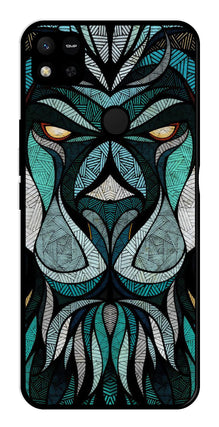 Lion Pattern Metal Mobile Case for Redmi 10a