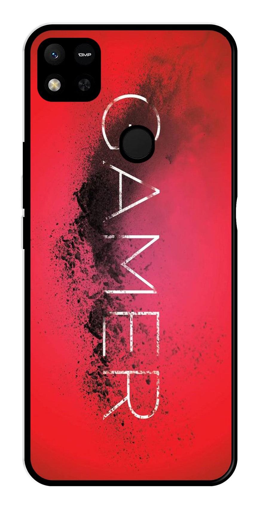 Gamer Pattern Metal Mobile Case for Redmi 9C   (Design No -41)