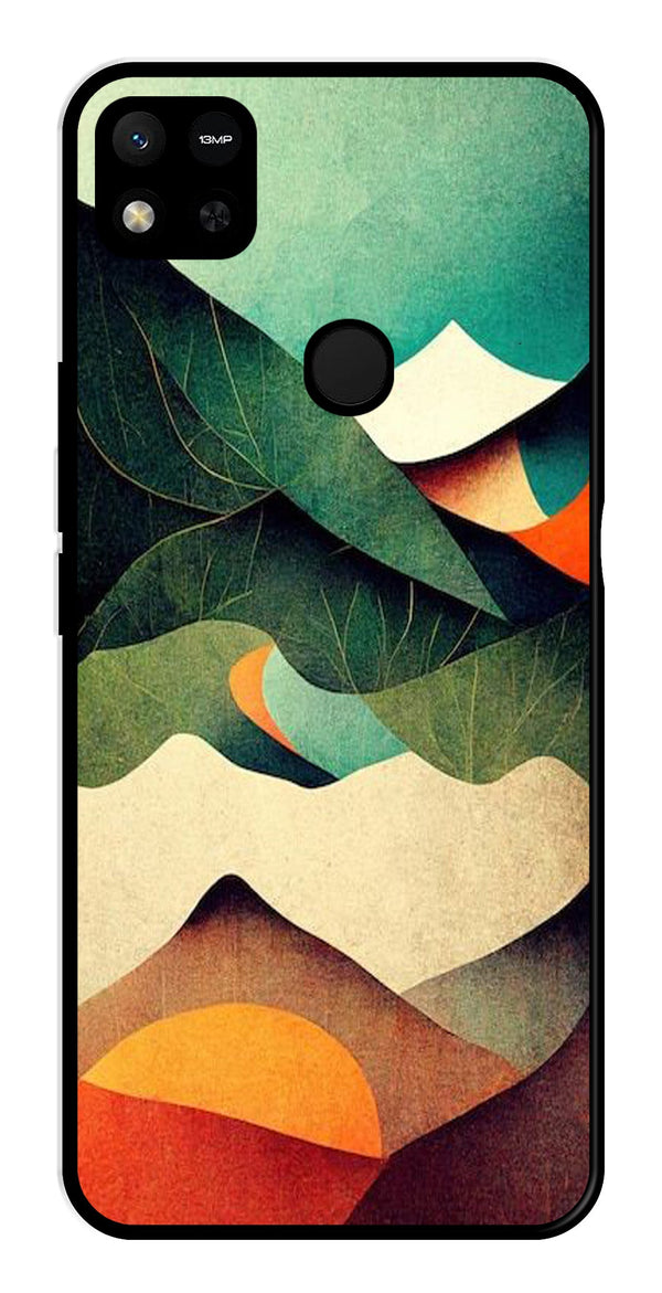 MultiColor Pattern Metal Mobile Case for Redmi 9C   (Design No -43)