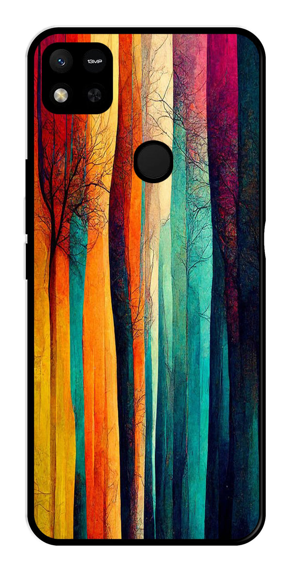 Modern Art Colorful Metal Mobile Case for Redmi 9C   (Design No -47)
