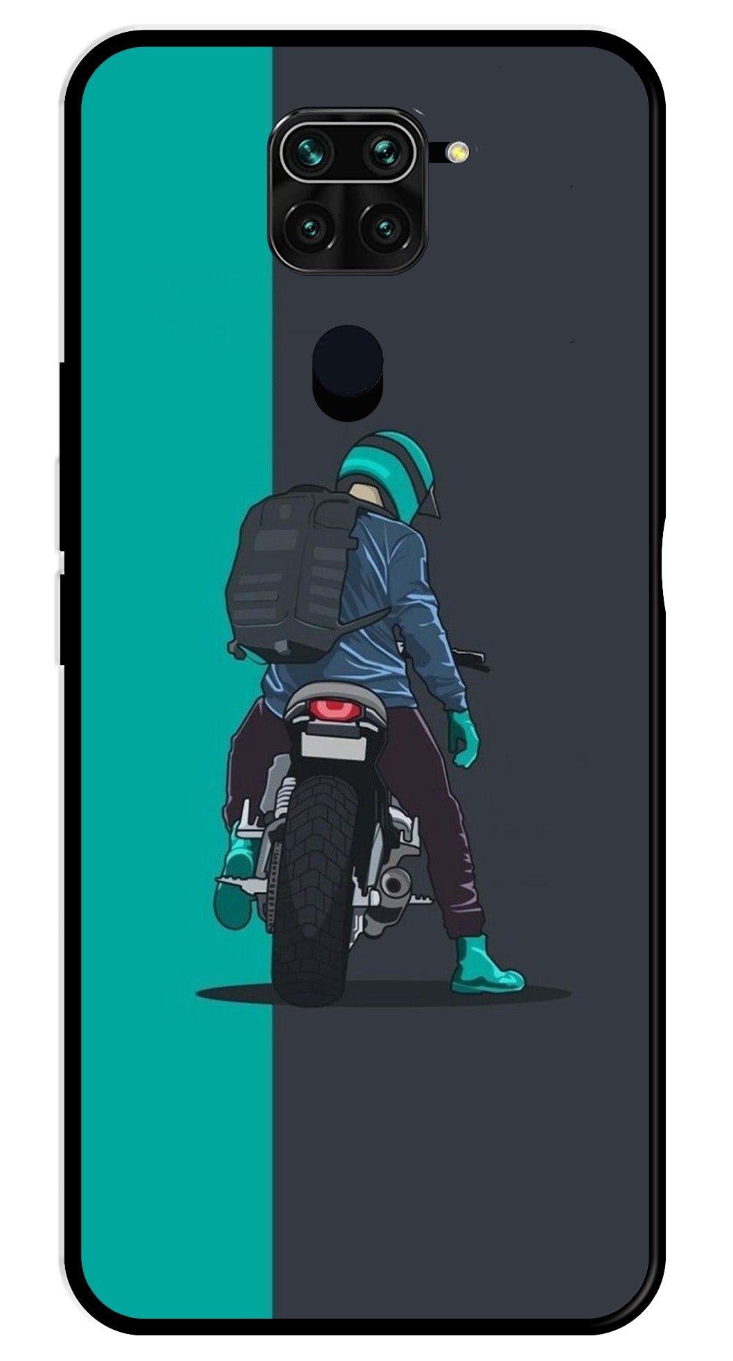 Bike Lover Metal Mobile Case for Redmi 10X   (Design No -05)