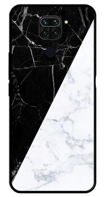 Black White Marble Design Metal Mobile Case for Redmi Note 9
