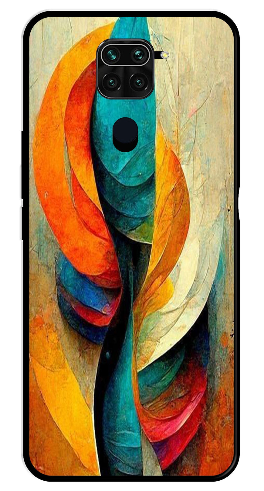 Modern Art Metal Mobile Case for Redmi 10X   (Design No -11)