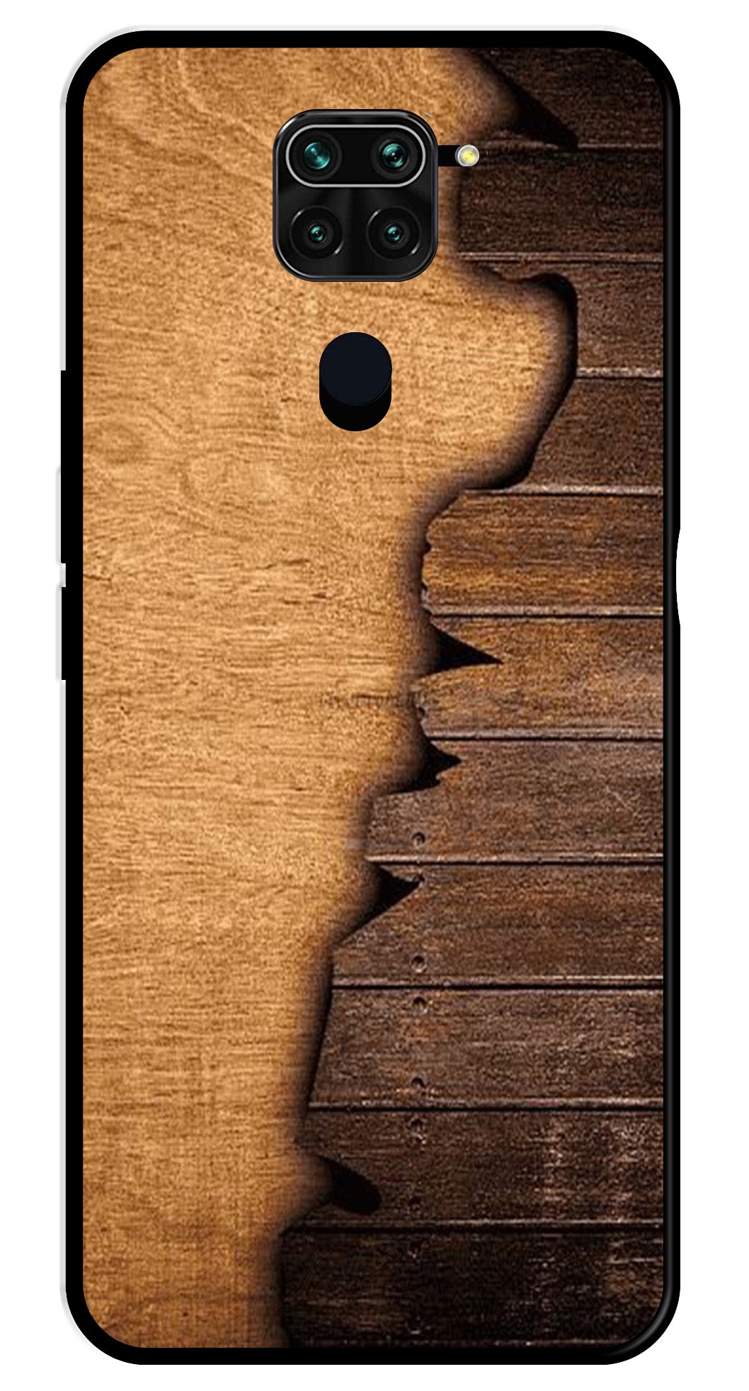 Wooden Design Metal Mobile Case for Redmi 10X   (Design No -13)