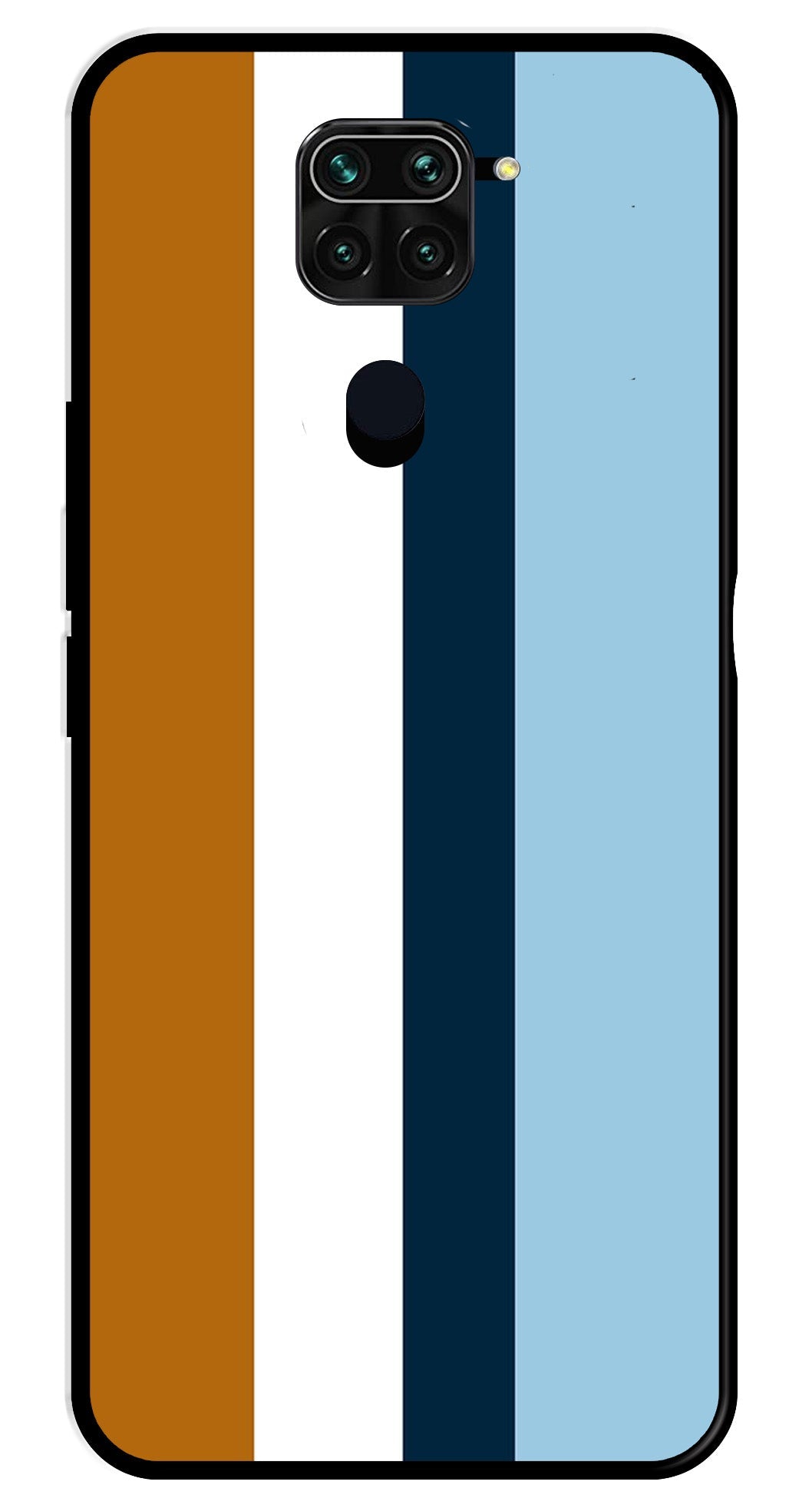 MultiColor Pattern Metal Mobile Case for Redmi Note 9   (Design No -17)