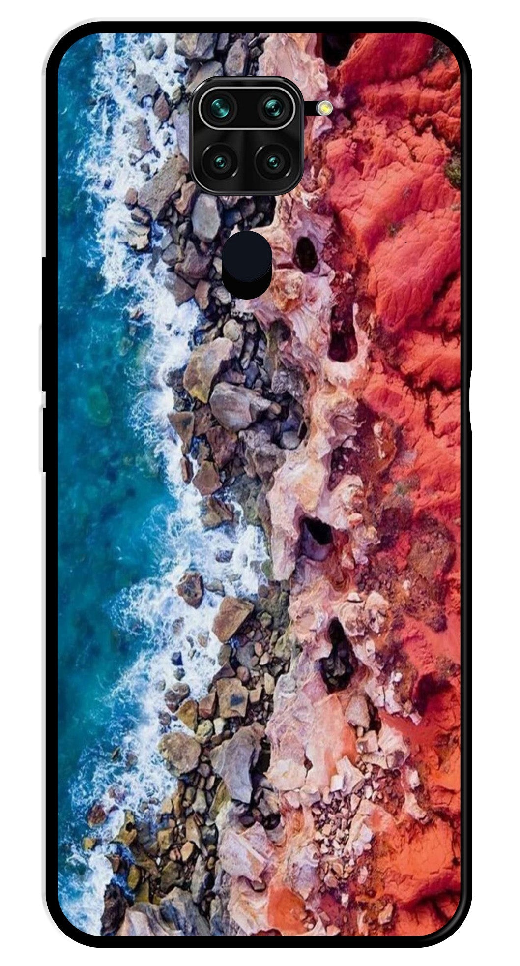 Sea Shore Metal Mobile Case for Redmi 10X   (Design No -18)