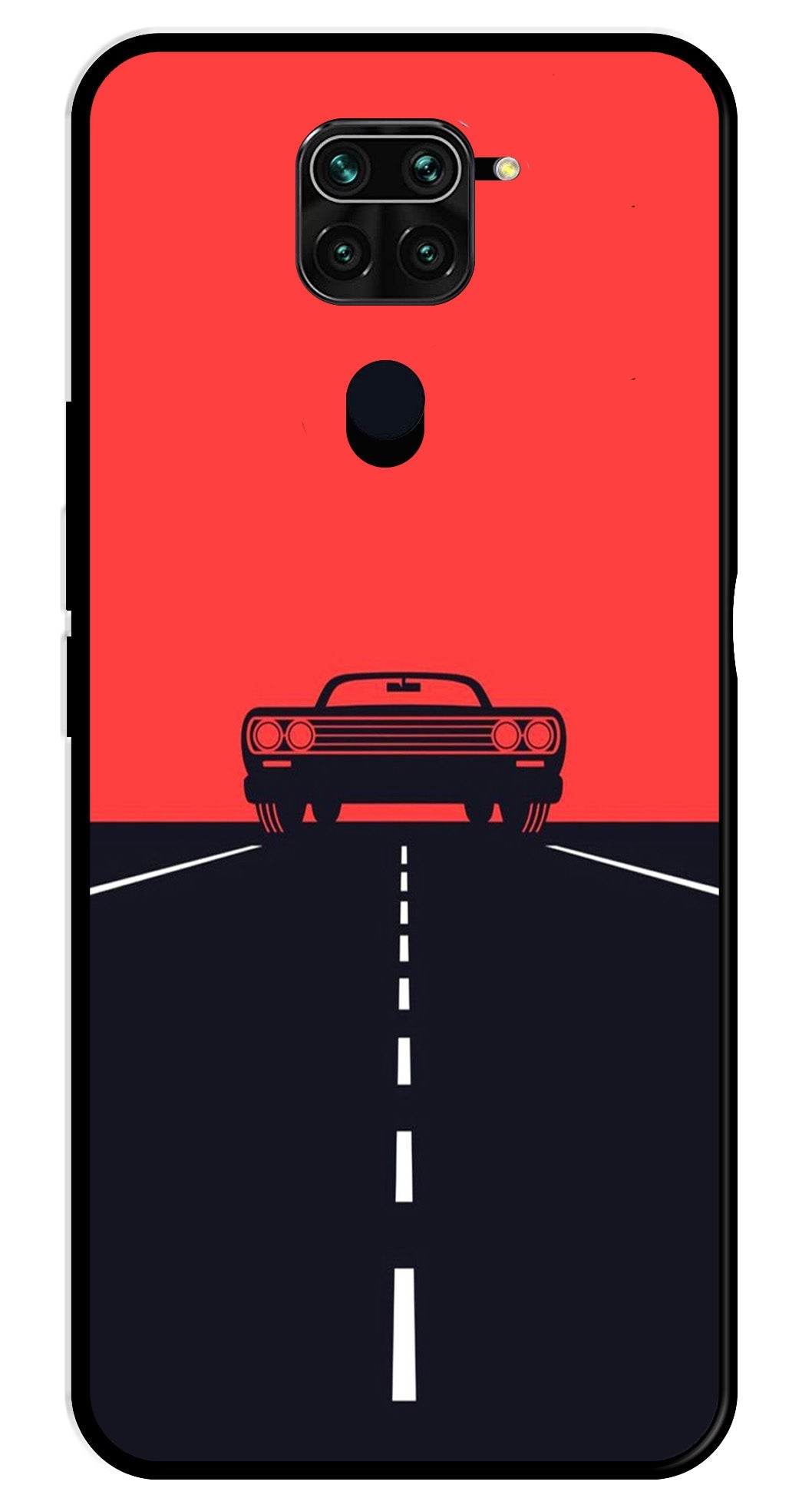 Car Lover Metal Mobile Case for Redmi Note 9   (Design No -21)