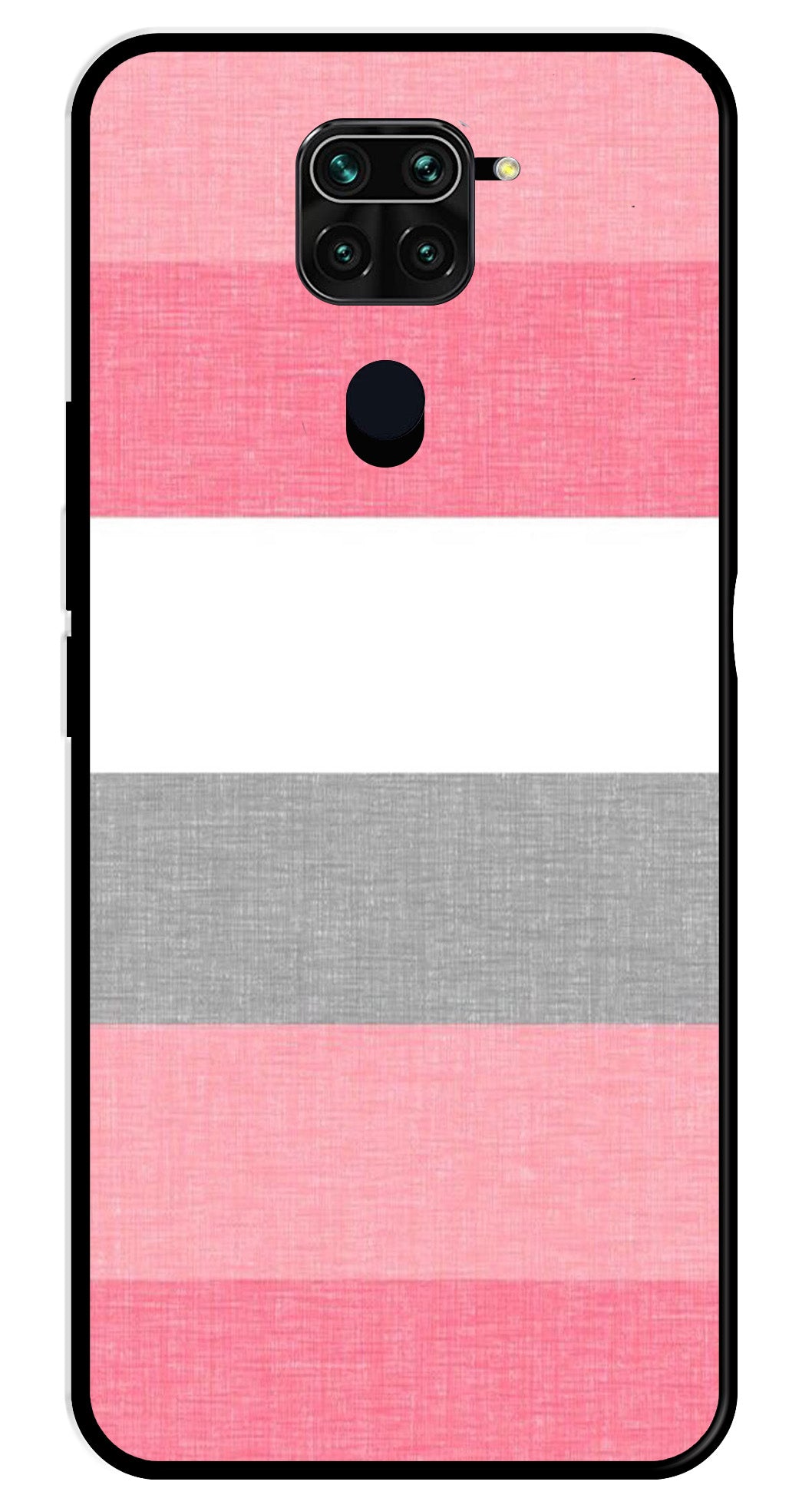 Pink Pattern Metal Mobile Case for Redmi Note 9   (Design No -23)