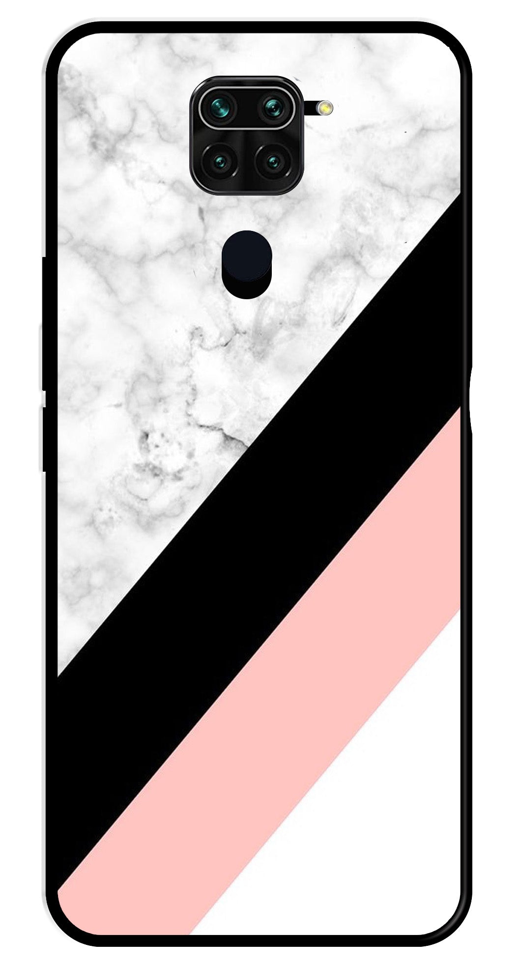Marble Design Metal Mobile Case for Redmi Note 9   (Design No -24)