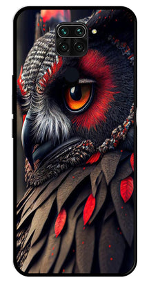 Owl Design Metal Mobile Case for Redmi Note 9