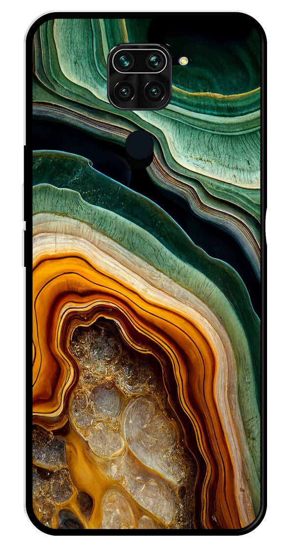 Marble Design Metal Mobile Case for Redmi 10X   (Design No -28)