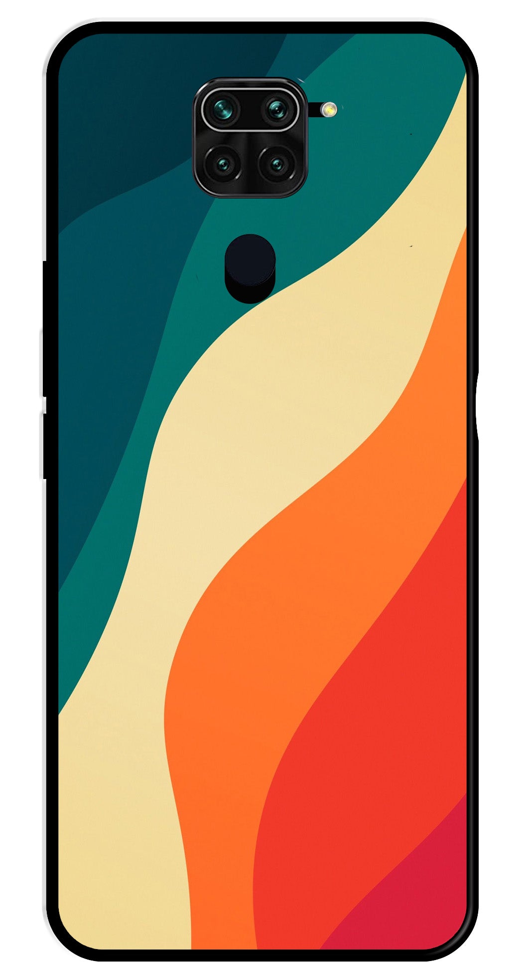 Muted Rainbow Metal Mobile Case for Redmi 10X   (Design No -39)