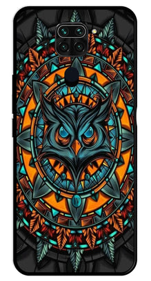 Owl Pattern Metal Mobile Case for Redmi Note 9