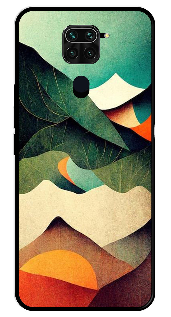 MultiColor Pattern Metal Mobile Case for Redmi Note 9   (Design No -43)