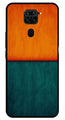 Orange Green Pattern Metal Mobile Case for Redmi 10X   (Design No -45)