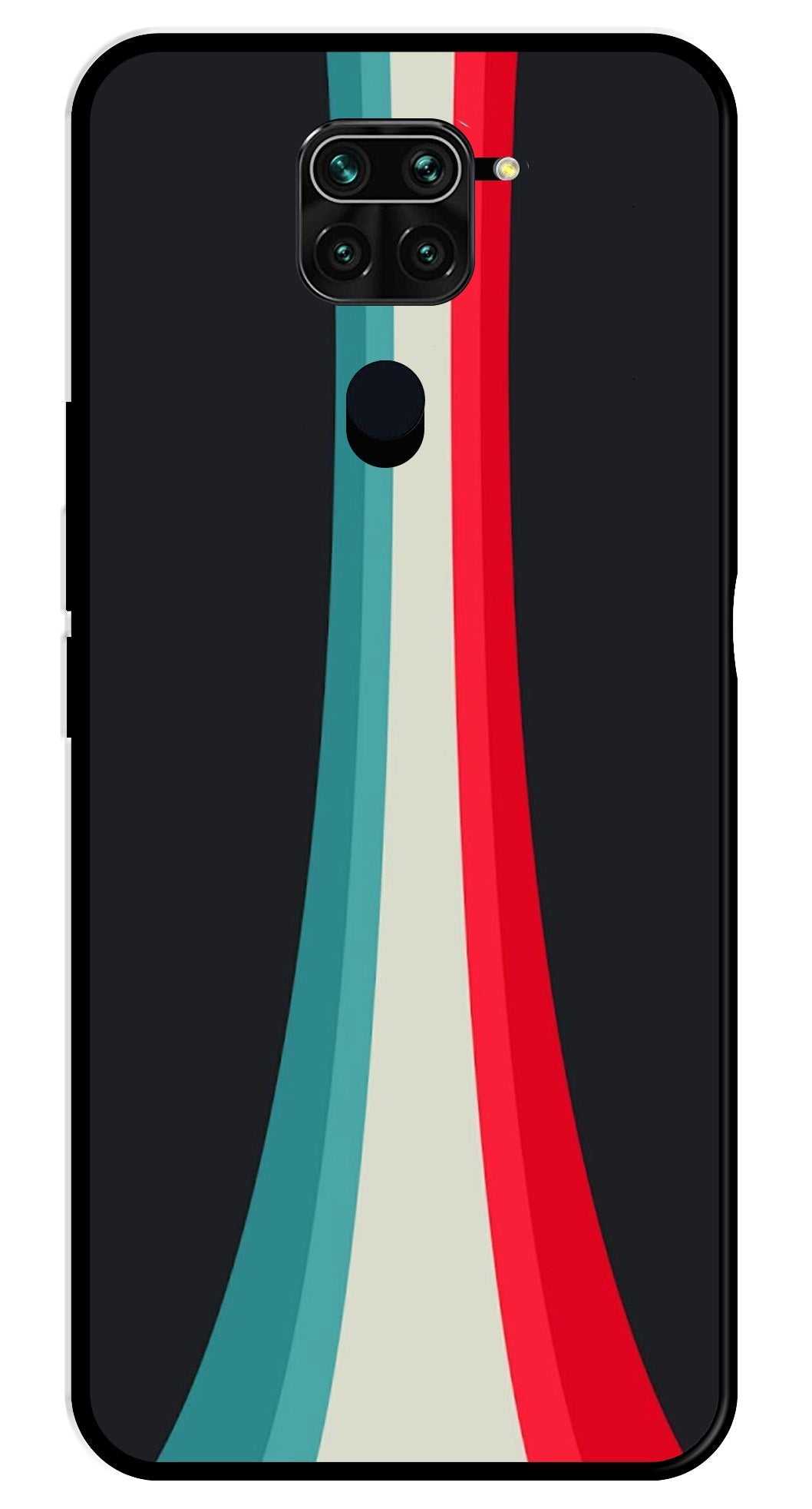 Modern Art Colorful Metal Mobile Case for Redmi Note 9   (Design No -48)