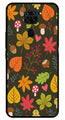 Leaves Design Metal Mobile Case for Redmi 10X   (Design No -51)