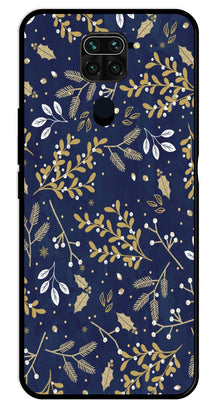Floral Pattern  Metal Mobile Case for Redmi Note 9