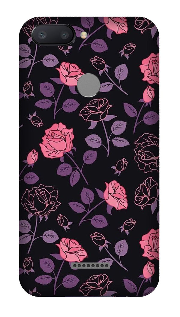 Rose Black Background Case for Redmi 6