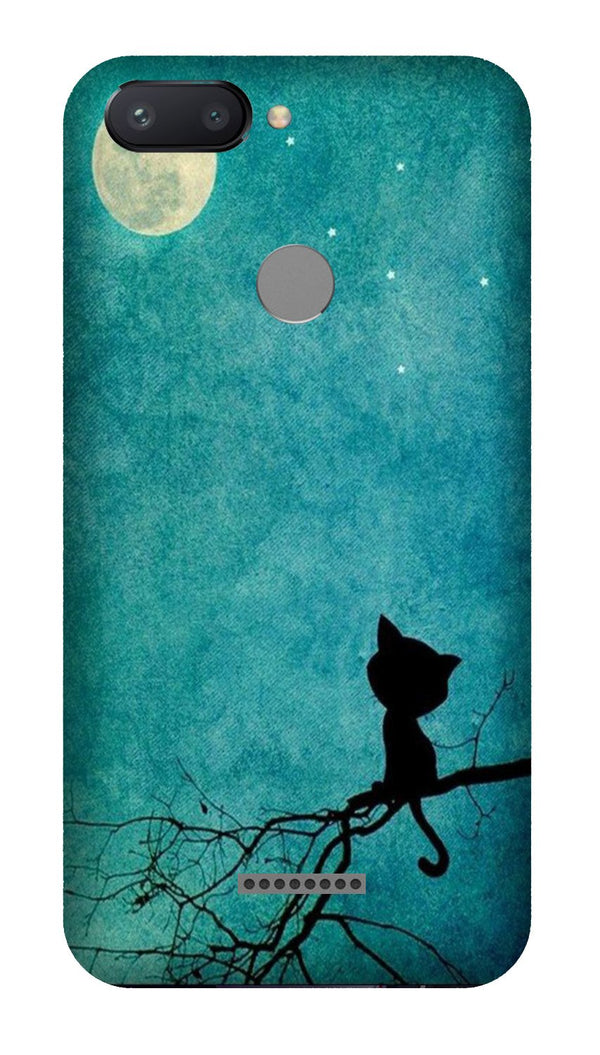 Moon cat Case for Redmi 6