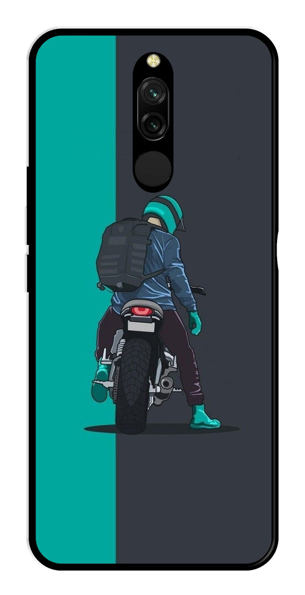 Bike Lover Metal Mobile Case for Redmi 8   (Design No -05)