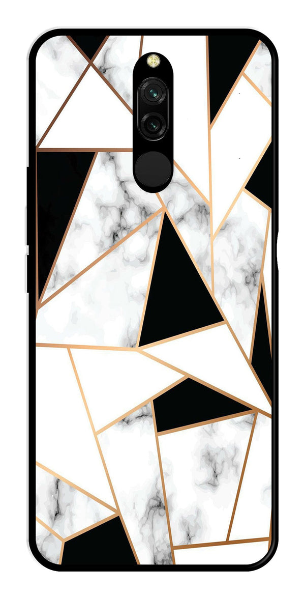 Marble Design2 Metal Mobile Case for Redmi 8   (Design No -08)