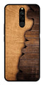 Wooden Design Metal Mobile Case for Redmi 8   (Design No -13)