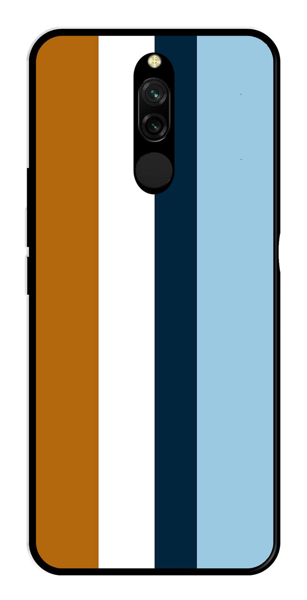 MultiColor Pattern Metal Mobile Case for Redmi 8   (Design No -17)