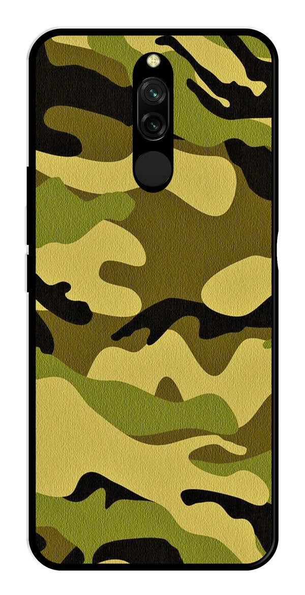 Army Pattern Metal Mobile Case for Redmi 8   (Design No -35)