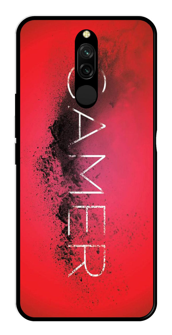 Gamer Pattern Metal Mobile Case for Redmi 8   (Design No -41)