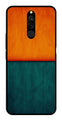 Orange Green Pattern Metal Mobile Case for Redmi 8   (Design No -45)