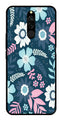 Flower Leaves Design Metal Mobile Case for Redmi 8   (Design No -50)