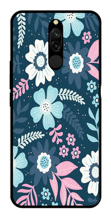 Flower Leaves Design Metal Mobile Case for Redmi 8