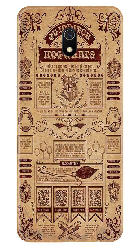 Hogwarts Mobile Back Case for Xiaomi Redmi 8A  (Design - 304)